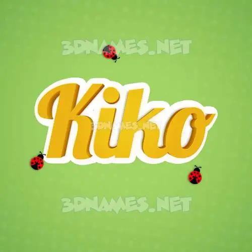kiko in Ladybugs style - 3D name wallpaper