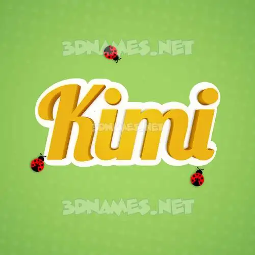 kimi in Ladybugs style - 3D name wallpaper