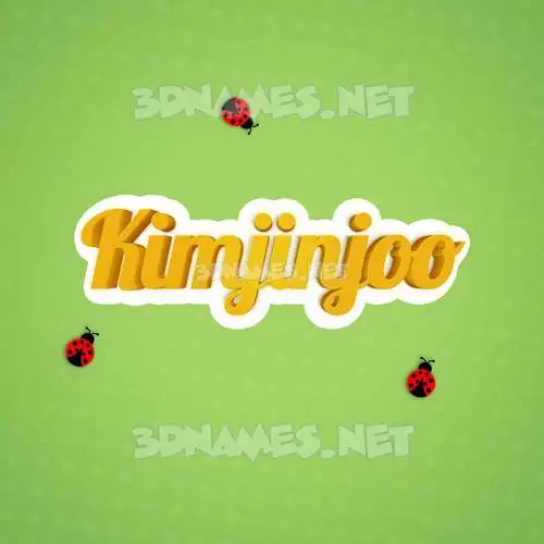 kimjinjoo in Ladybugs style - 3D name wallpaper