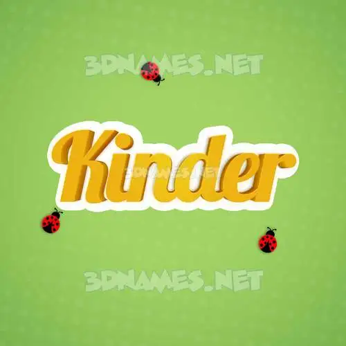 kinder in Ladybugs style - 3D name wallpaper kinder in Ladybugs style - 3D name wallpaper