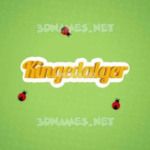 kingedalger in Ladybugs style - 3D name wallpaper