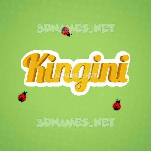 kingini in Ladybugs style - 3D name wallpaper