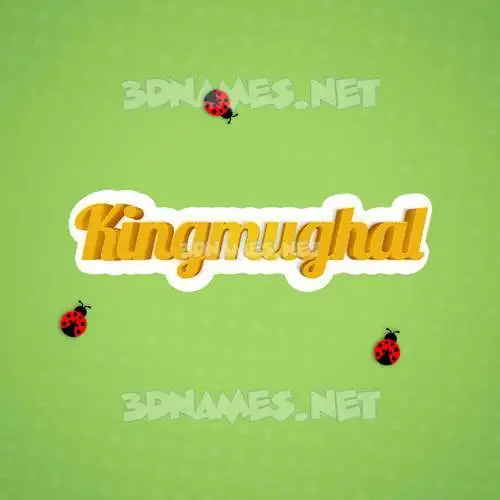 kingmughal in Ladybugs style - 3D name wallpaper kingmughal in Ladybugs style - 3D name wallpaper