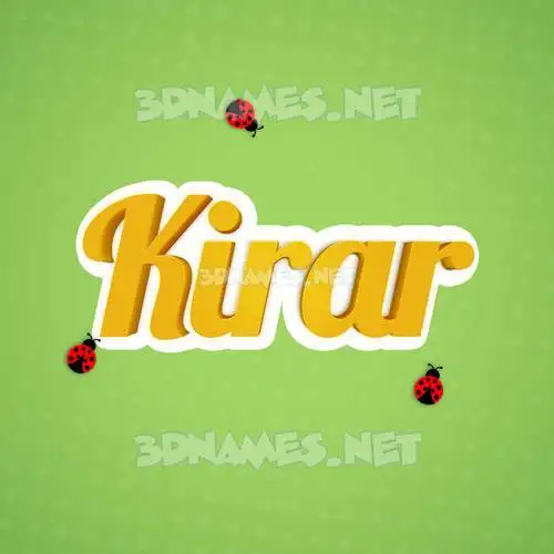 kirar in Ladybugs style - 3D name wallpaper kirar in Ladybugs style - 3D name wallpaper