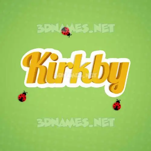 kirkby in Ladybugs style - 3D name wallpaper kirkby in Ladybugs style - 3D name wallpaper