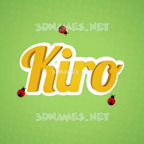 kiro in Ladybugs style - 3D name wallpaper kiro in Ladybugs style - 3D name wallpaper