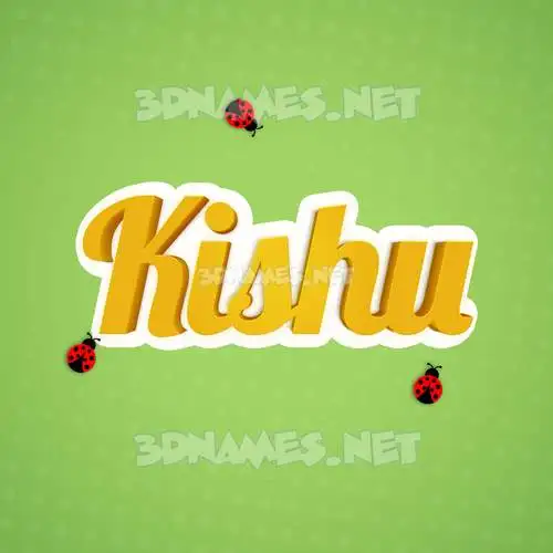 kishu in Ladybugs style - 3D name wallpaper kishu in Ladybugs style - 3D name wallpaper