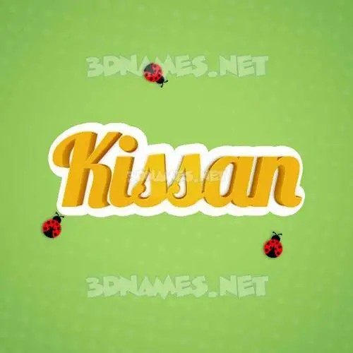 kissan in Ladybugs style - 3D name wallpaper kissan in Ladybugs style - 3D name wallpaper