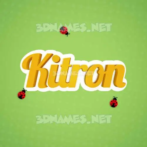 kitron in Ladybugs style - 3D name wallpaper kitron in Ladybugs style - 3D name wallpaper