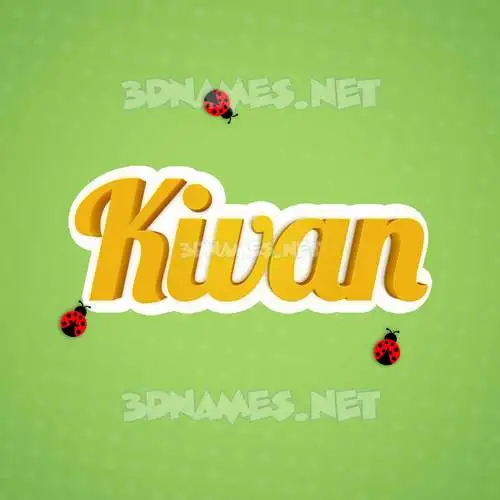 kivan in Ladybugs style - 3D name wallpaper
