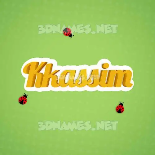 kkassim in Ladybugs style - 3D name wallpaper