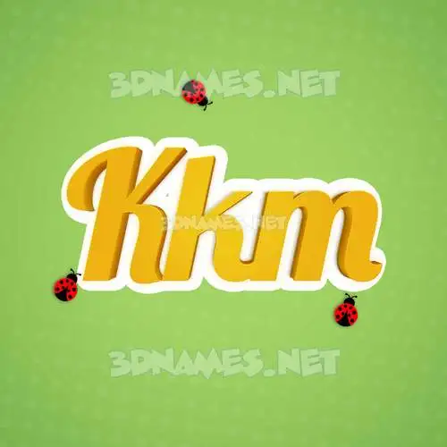 kkm in Ladybugs style - 3D name wallpaper kkm in Ladybugs style - 3D name wallpaper