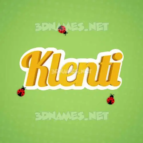 klenti in Ladybugs style - 3D name wallpaper klenti in Ladybugs style - 3D name wallpaper