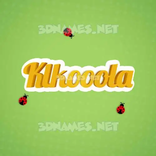 klkooola in Ladybugs style - 3D name wallpaper klkooola in Ladybugs style - 3D name wallpaper