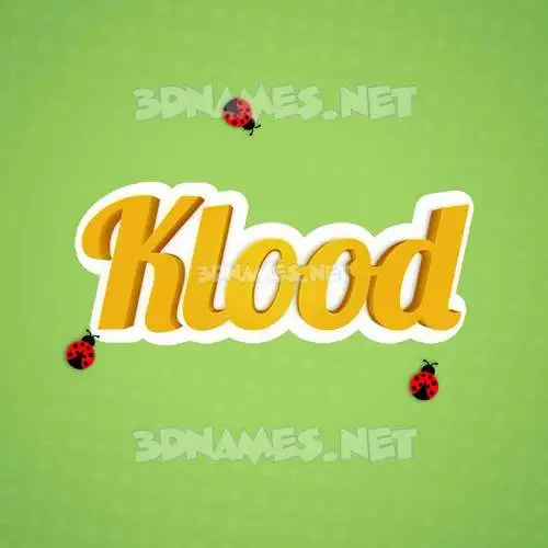 klood in Ladybugs style - 3D name wallpaper klood in Ladybugs style - 3D name wallpaper