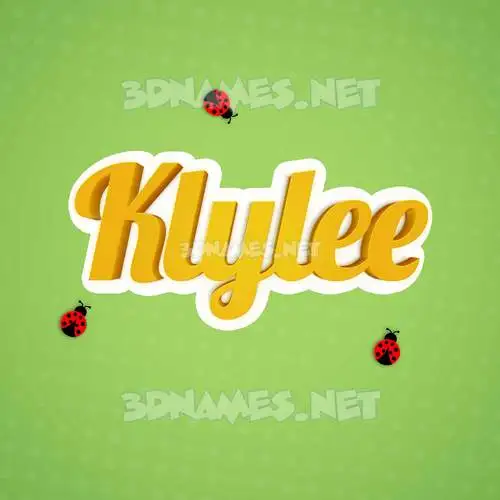 klylee in Ladybugs style - 3D name wallpaper