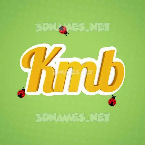 kmb in Ladybugs style - 3D name wallpaper