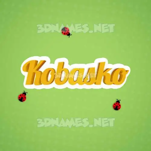 kobasko in Ladybugs style - 3D name wallpaper kobasko in Ladybugs style - 3D name wallpaper