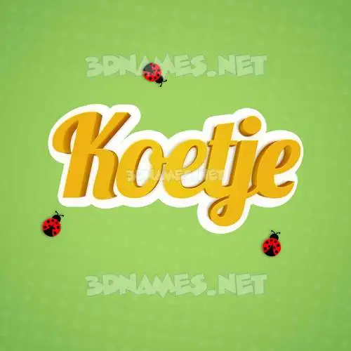 koetje in Ladybugs style - 3D name wallpaper koetje in Ladybugs style - 3D name wallpaper