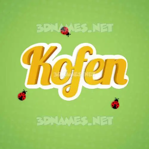 kofen in Ladybugs style - 3D name wallpaper