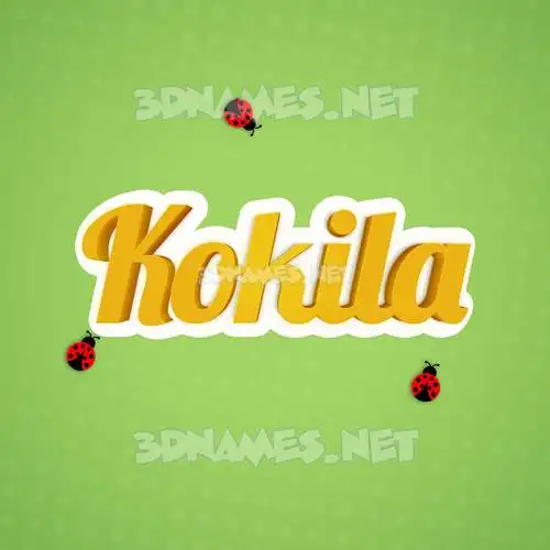 kokila in Ladybugs style - 3D name wallpaper kokila in Ladybugs style - 3D name wallpaper