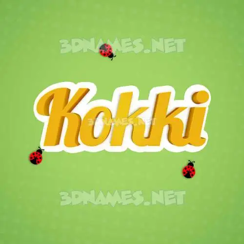 kokki in Ladybugs style - 3D name wallpaper