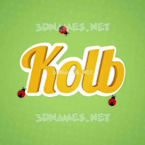 kolb in Ladybugs style - 3D name wallpaper kolb in Ladybugs style - 3D name wallpaper