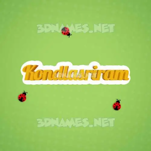 kondlasriram in Ladybugs style - 3D name wallpaper kondlasriram in Ladybugs style - 3D name wallpaper