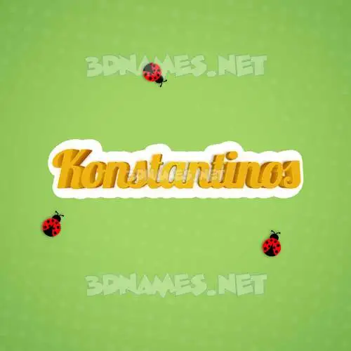 konstantinos in Ladybugs style - 3D name wallpaper
