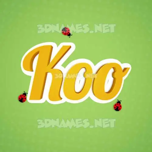 koo in Ladybugs style - 3D name wallpaper