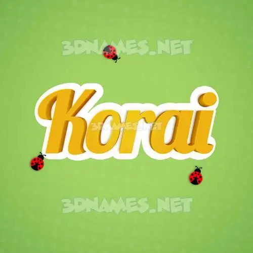 korai in Ladybugs style - 3D name wallpaper korai in Ladybugs style - 3D name wallpaper