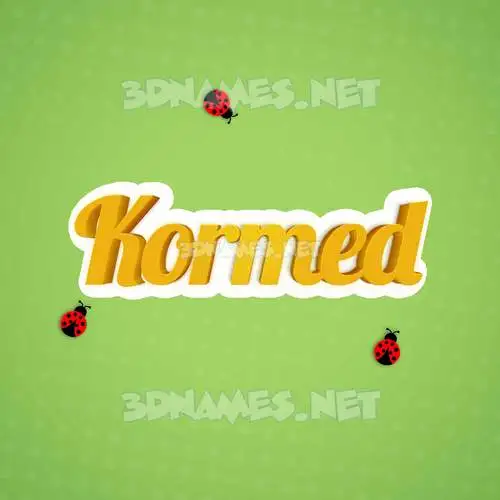 kormed in Ladybugs style - 3D name wallpaper