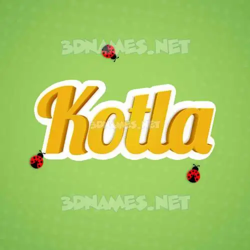 kotla in Ladybugs style - 3D name wallpaper kotla in Ladybugs style - 3D name wallpaper