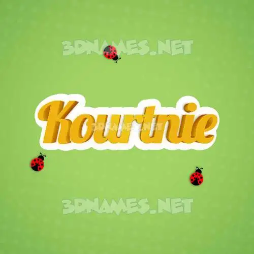 kourtnie in Ladybugs style - 3D name wallpaper kourtnie in Ladybugs style - 3D name wallpaper
