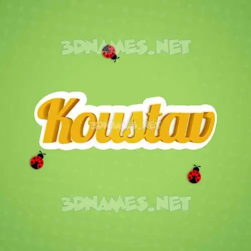 koustav in Ladybugs style - 3D name wallpaper