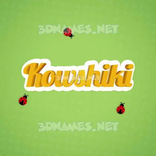 kowshiki in Ladybugs style - 3D name wallpaper