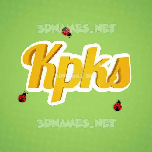kpks in Ladybugs style - 3D name wallpaper
