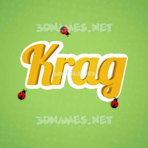 krag in Ladybugs style - 3D name wallpaper krag in Ladybugs style - 3D name wallpaper