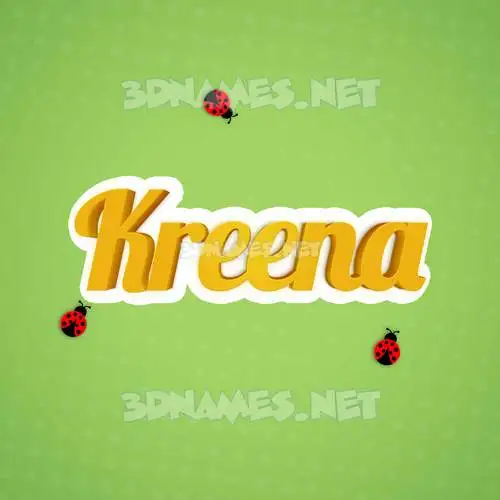 kreena in Ladybugs style - 3D name wallpaper kreena in Ladybugs style - 3D name wallpaper