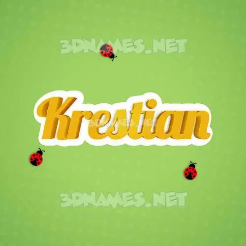 krestian in Ladybugs style - 3D name wallpaper krestian in Ladybugs style - 3D name wallpaper
