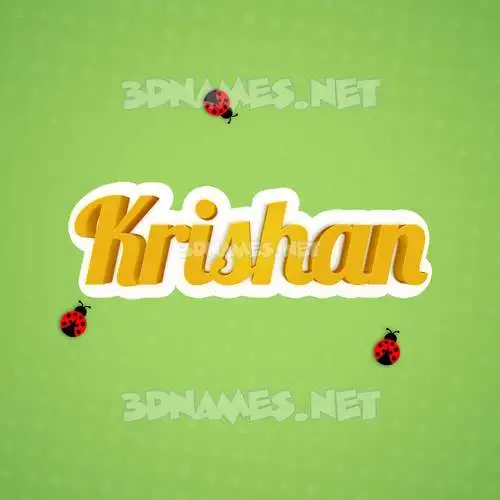 krishan in Ladybugs style - 3D name wallpaper