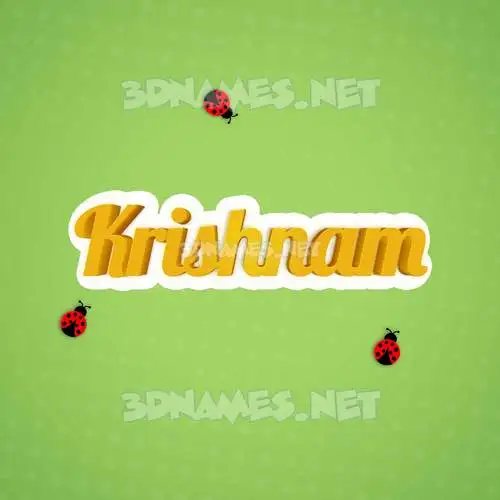 krishnam in Ladybugs style - 3D name wallpaper krishnam in Ladybugs style - 3D name wallpaper