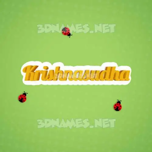 krishnasudha in Ladybugs style - 3D name wallpaper krishnasudha in Ladybugs style - 3D name wallpaper