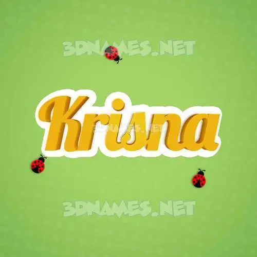 krisna in Ladybugs style - 3D name wallpaper krisna in Ladybugs style - 3D name wallpaper