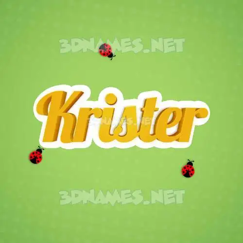 krister in Ladybugs style - 3D name wallpaper krister in Ladybugs style - 3D name wallpaper
