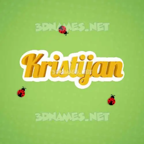kristijan in Ladybugs style - 3D name wallpaper kristijan in Ladybugs style - 3D name wallpaper