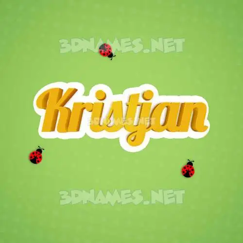 kristjan in Ladybugs style - 3D name wallpaper