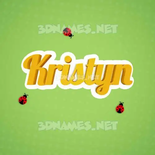 kristyn in Ladybugs style - 3D name wallpaper kristyn in Ladybugs style - 3D name wallpaper