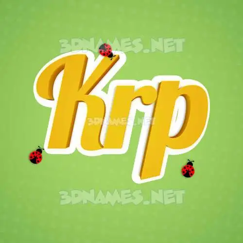 krp in Ladybugs style - 3D name wallpaper krp in Ladybugs style - 3D name wallpaper