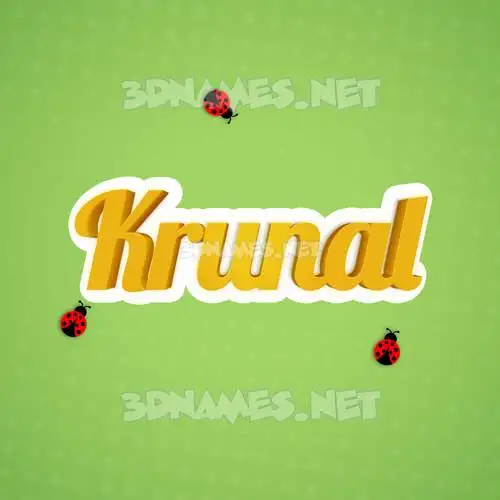 krunal in Ladybugs style - 3D name wallpaper krunal in Ladybugs style - 3D name wallpaper